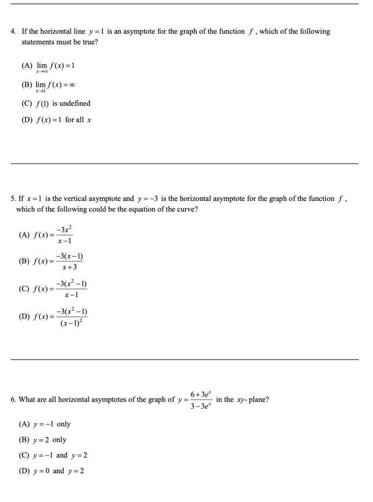 Limits and Asymptotes